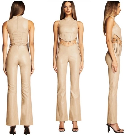 I.AM.GIA Zoey Faux Leather Lace Up Pant - Picture 2 of 6